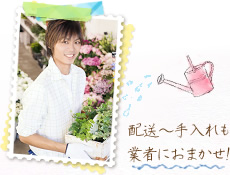 配送～手入れも業者におまかせ!