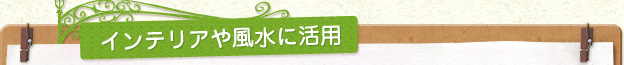 インテリアや風水に活用